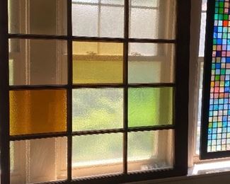 stain glass windows from a church.. 4 avaiable