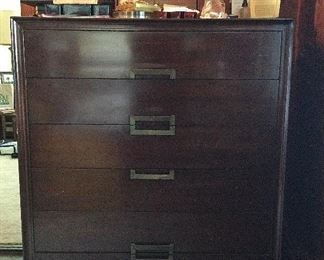 Mid century mahogany tall chest, Red Lion Furniture 