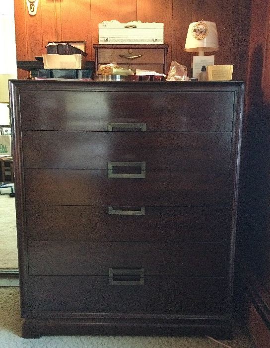 Mid century mahogany tall chest, Red Lion Furniture 