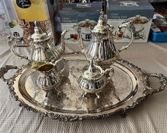 Wallace silver-plated tea/coffee service set