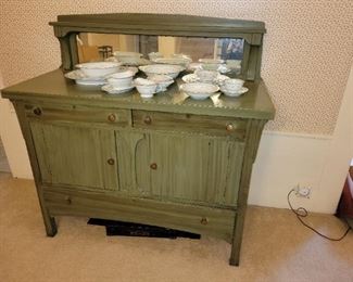 Green painted sideboard