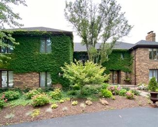 Oak Brook home with Landscaping in full bloom.  Over 7000 Sq. Ft.  