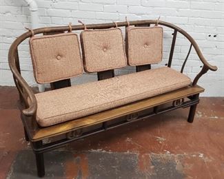 Antique Chinese 3 Seat Sofa with Foo Lions & Dragons
