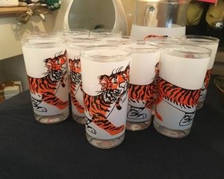 Vintage Esso Tiger Glasses W/ Pitcher