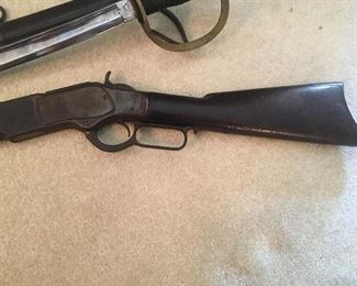 ANTIQUE Model 1873 Winchester Saddle Ring Carbine Rifle
