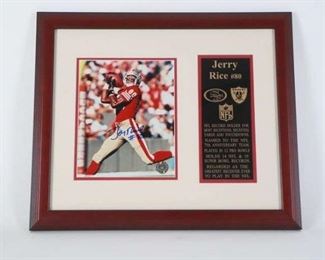 Autographed Framed Photo of Jerry Rice