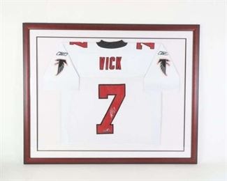 Signed Michael Vick Jersey Framed