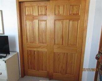 Solid wood closet doors