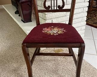 Antique needlepoint chair