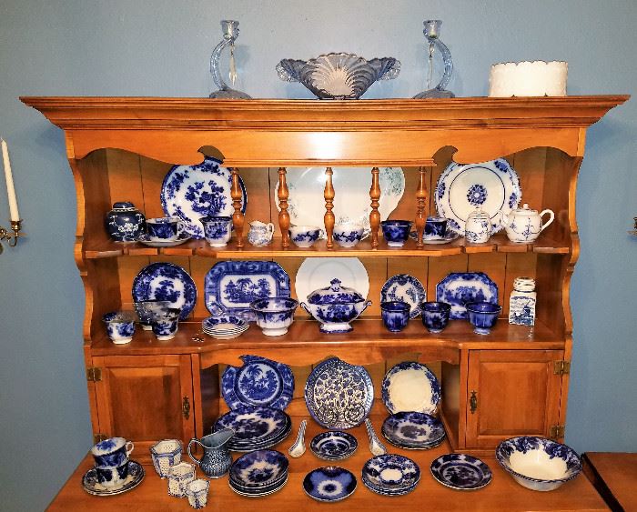 Flow Blue dishes dating back to the mid 1800's.