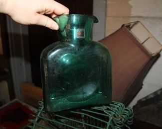 Mid Century Blenko art glass water pitcher