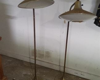 Mid century brass project lamps