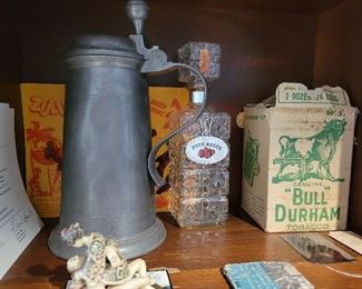 17th Century Pewter / Bull Durham unopened packs from the 40s