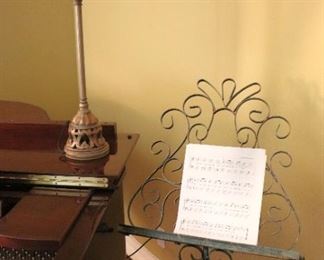 Music Stand and Lamp