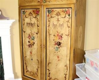 Hand Painted Stenciled Armoire