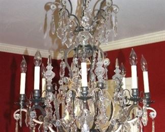 Schoenbach Crystal Chandelier with Metal Frame