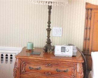 Nightstand and Table Lamp