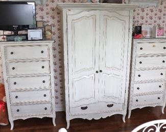Tall Dressers and Armoire