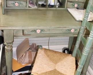 Stenciled Desk and Chair