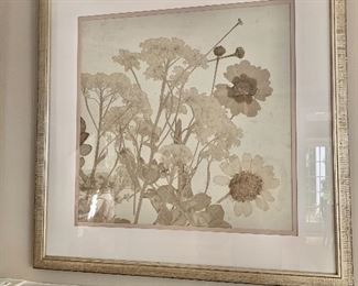 Framed Sepia Pressed Floral prints