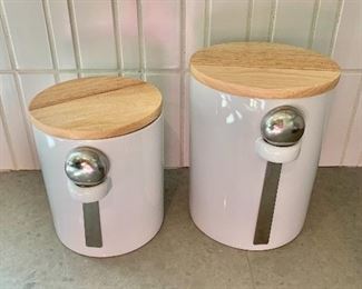Crate & Barrell canisters