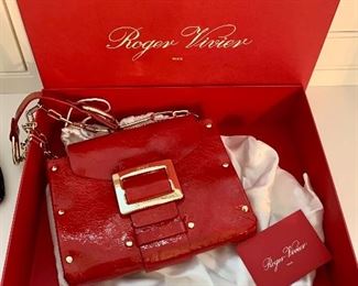 Roger Vivier red leather bag