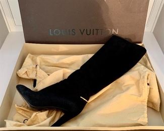 Louis Vuitton suede boots