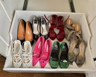 Designer shoes collection.  Most size 39/40 (8.5 - 9) 