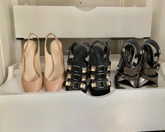 Designer shoes collection.  Most size 39/40 (8.5 - 9) 