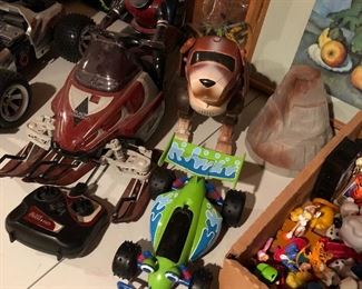 Remote control vehicles.