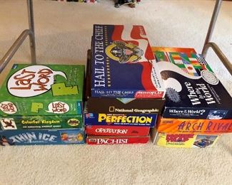 Many classic games and toys to be sold.