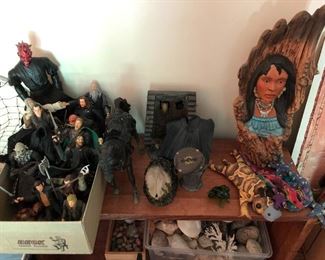Hundreds of toys and collectibles, including Lord of the Rings and Star Wars.