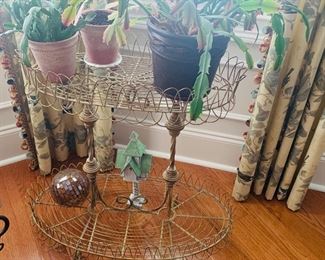 Plant Stand and Live Plants