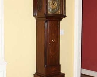 antique Tiffany (tall case) Inlaid Grandfather Clock -  $14,500