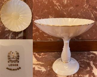 Lenox USA Pedestal Sunflower Compote