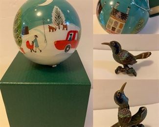 Pier 1 Imports Collectible Ornament
Enamel & Stones Bird Trinket Box