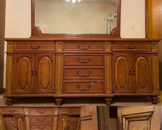 Vintage 12 Drawer Dresser with Mirror
