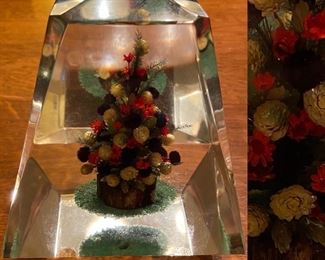 Vintage Dried Flowers in Lucite