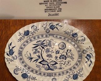Johnson Brothers England Nordic Blue & White 12” Platter