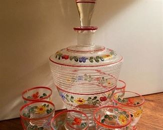 Mid Century Modern Sherry Decanter Set