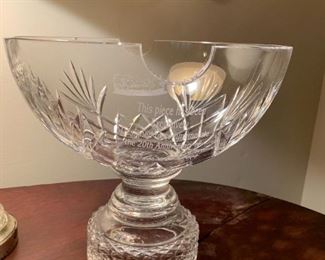 #5	Ete'Du Vin Cut Crystal Bowl Footed w/small chip	 $50.00 
