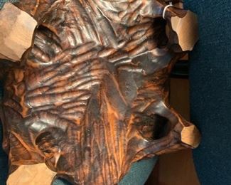 #60	Hand-carved wood pedistal 	$65 
