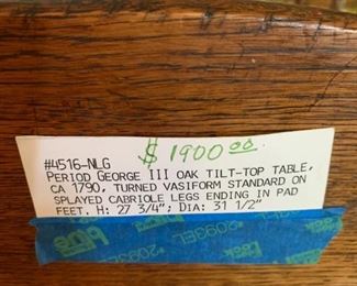 #69	Oak Flip-Top Table w/pedistal Base  31 Round  x 27"Tall	 $200.00 
