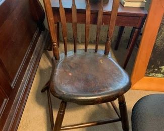 #134	Small Wood Slat Back Dining Chair  16" Seat Height	 $25.00 
