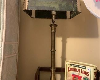 #147	Solid Brass Heavy Base w/printed Shade 49.5" tall	 $100.00 
