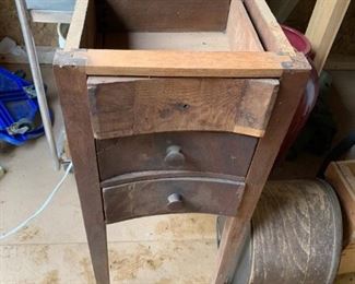 #223	3 drawer End Table (missing top)  12x11x27	 $25.00 
