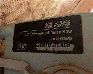 #229	Sears 10" Compound Miter Saw 	 $60.00 
