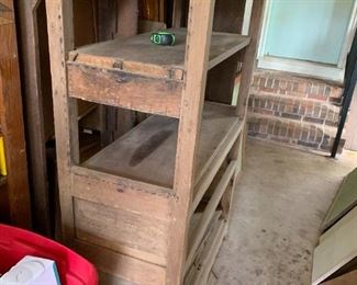 #293	Vintage Cabinet (as is Sides) w/4 shelves Wood 39x17x59	 $60.00 
