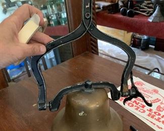#296	Brass w/Cast Iron Dinner Bell 7x5 Bell itself	 $75.00 
