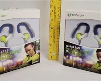 2 Tech up wireless reflective earbuds. Never opened.